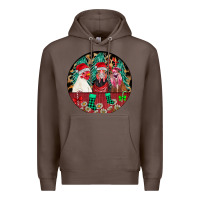 Coffee Chickens Premium Hoodie - CowhideDigitalArt
