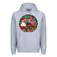 Heather Grey Chickens Premium Hoodie - CowhideDigitalArt