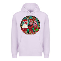 Lilac Chickens Premium Hoodie - CowhideDigitalArt