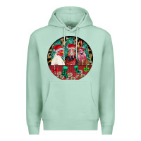 Seafoam Chickens Premium Hoodie - CowhideDigitalArt