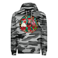 Slate Camo Chickens Premium Hoodie - CowhideDigitalArt