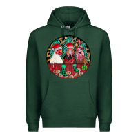 Sports Green Chickens Premium Hoodie - CowhideDigitalArt