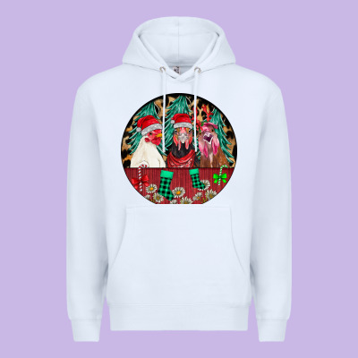 Chickens Premium Hoodie Designed By Cowhidedigitalart