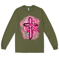 Army Green breast cancer cross Long Sleeve Tee - FaDigitalArtStudio