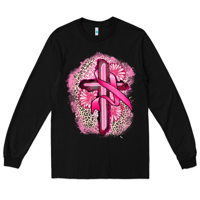 Breast Cancer Cross Long Sleeve Tee by FaDigitalArtStudio | Teevron
