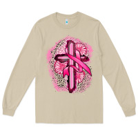 Mushroom breast cancer cross Long Sleeve Tee - FaDigitalArtStudio