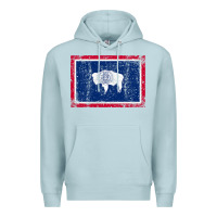Blue Mist State of Wyoming Flag Fun Vintage Retro Fall Hiking Premium Hoodie - longCreatives