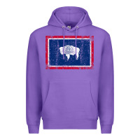 Purple State of Wyoming Flag Fun Vintage Retro Fall Hiking Premium Hoodie - longCreatives
