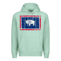 Seafoam State of Wyoming Flag Fun Vintage Retro Fall Hiking Premium Hoodie - longCreatives
