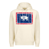 Tofu State of Wyoming Flag Fun Vintage Retro Fall Hiking Premium Hoodie - longCreatives