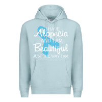 Blue Mist I Have Alopecia Awareness, I Am Beautiful Just Th Premium Hoodie - longCreatives