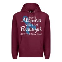 Burgundy I Have Alopecia Awareness, I Am Beautiful Just Th Premium Hoodie - longCreatives