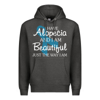 Charcoal Heather I Have Alopecia Awareness, I Am Beautiful Just Th Premium Hoodie - longCreatives