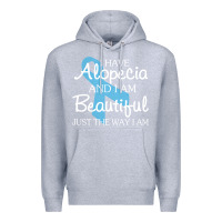 Heather Grey I Have Alopecia Awareness, I Am Beautiful Just Th Premium Hoodie - longCreatives
