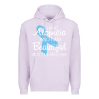 Lilac I Have Alopecia Awareness, I Am Beautiful Just Th Premium Hoodie - longCreatives