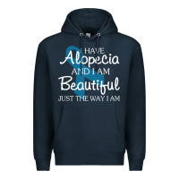 Navy I Have Alopecia Awareness, I Am Beautiful Just Th Premium Hoodie - longCreatives