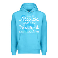 Ocean Blue I Have Alopecia Awareness, I Am Beautiful Just Th Premium Hoodie - longCreatives