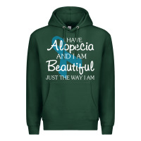 Sports Green I Have Alopecia Awareness, I Am Beautiful Just Th Premium Hoodie - longCreatives