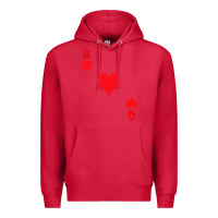 Cardinal Queen Of Hearts  Playing Card   Halloween Costume Premium Hoodie - longCreatives