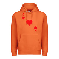 Carrot Queen Of Hearts  Playing Card   Halloween Costume Premium Hoodie - longCreatives