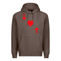 Coffee Queen Of Hearts  Playing Card   Halloween Costume Premium Hoodie - longCreatives