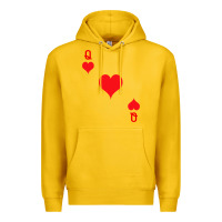 Lemon Queen Of Hearts  Playing Card   Halloween Costume Premium Hoodie - longCreatives