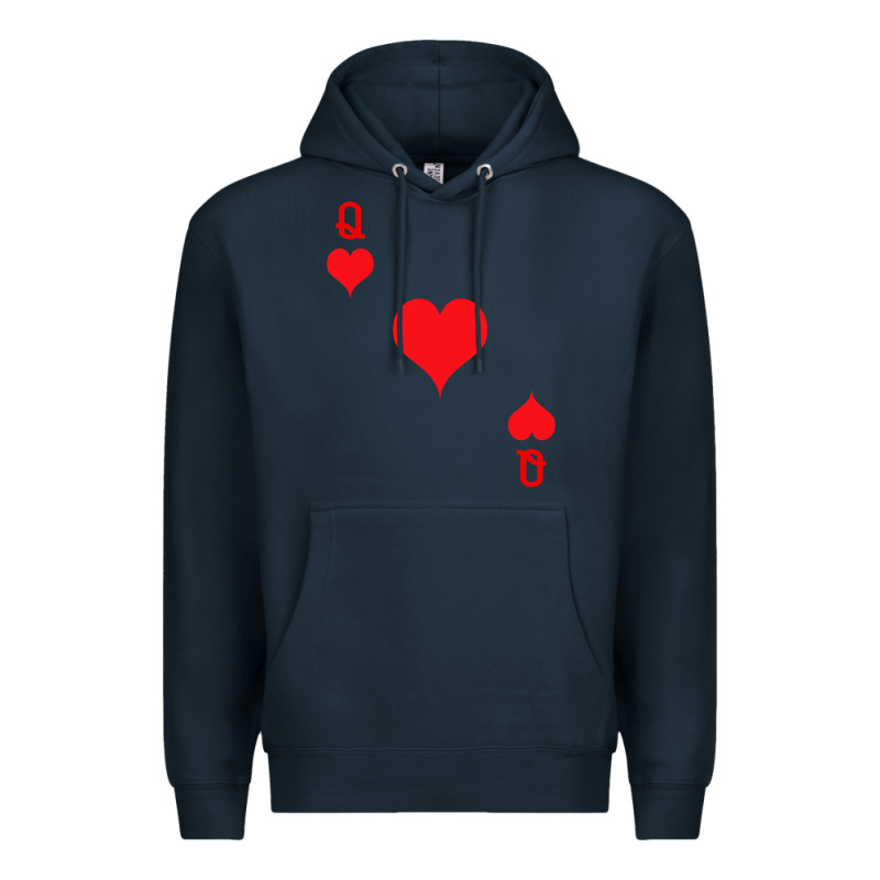 Queen Of Hearts  Playing Card   Halloween Costume Premium Hoodie by longCreatives | Teevron