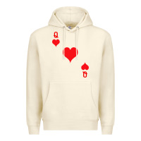 Sandshell Queen Of Hearts  Playing Card   Halloween Costume Premium Hoodie - longCreatives