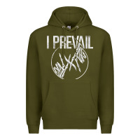 Army Green I Prevail  Skeleton Hands  Official Merchandise Premium Premium Hoodie - longCreatives