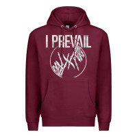 Burgundy I Prevail  Skeleton Hands  Official Merchandise Premium Premium Hoodie - longCreatives