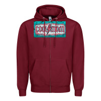 Burgundy western coll mom    license  plaid  templata Zipper Hoodie - BarkalooDesign