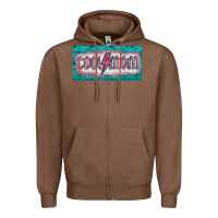 Chestnut western coll mom    license  plaid  templata Zipper Hoodie - BarkalooDesign