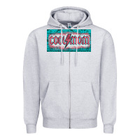 Heather Grey western coll mom    license  plaid  templata Zipper Hoodie - BarkalooDesign