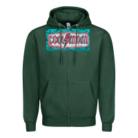 Sports Green western coll mom    license  plaid  templata Zipper Hoodie - BarkalooDesign