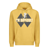 Antique Gold I'm Difficult Double Black Diamond Skiing Premium Hoodie - longCreatives