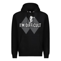 Black I'm Difficult Double Black Diamond Skiing Premium Hoodie - longCreatives