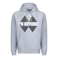 Heather Grey I'm Difficult Double Black Diamond Skiing Premium Hoodie - longCreatives