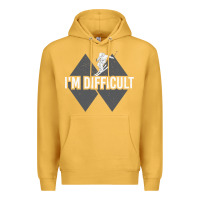 Mustard I'm Difficult Double Black Diamond Skiing Premium Hoodie - longCreatives