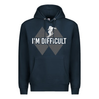 Navy I'm Difficult Double Black Diamond Skiing Premium Hoodie - longCreatives