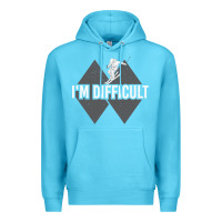 Ocean Blue I'm Difficult Double Black Diamond Skiing Premium Hoodie - longCreatives