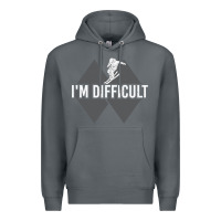 Rock I'm Difficult Double Black Diamond Skiing Premium Hoodie - longCreatives