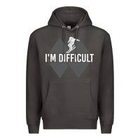 Smoke I'm Difficult Double Black Diamond Skiing Premium Hoodie - longCreatives
