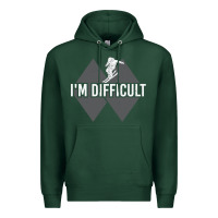 Sports Green I'm Difficult Double Black Diamond Skiing Premium Hoodie - longCreatives