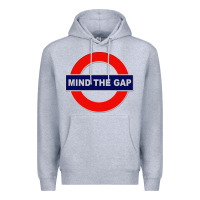 Heather Grey Mind The Gap Premium Hoodie - longCreatives