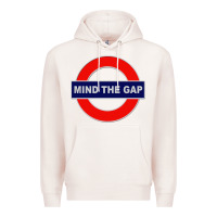 Pale Pink Mind The Gap Premium Hoodie - longCreatives