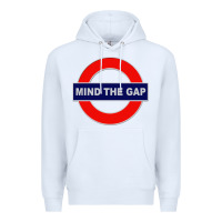 White Mind The Gap Premium Hoodie - longCreatives