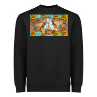 Black Goat Family Fall Pumpkins Heavyweight Sweatshirt - Artiststas