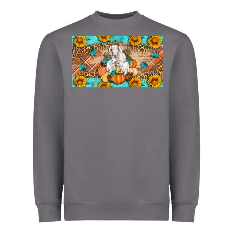 Goat Family Fall Pumpkins Heavyweight Sweatshirt by Artiststas | Teevron