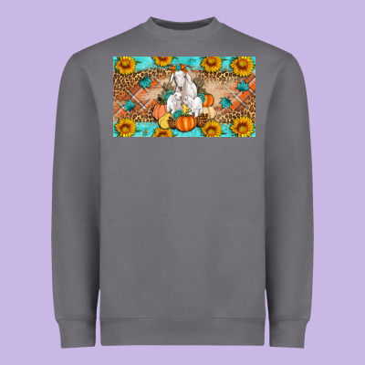 Goat Family Fall Pumpkins Heavyweight Sweatshirt Designed By Artiststas