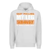 Dove Grey Quit Pulling My Leg Ampu Wheelchair Prosthetic Premium Hoodie - longCreatives